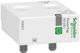 Schneider Electric Energijos jutiklis „Resi PowerTag 1PN“ su N kairėje pusėje, skirtas montuoti viršuje, tiesioginis matavimas iki 63 A