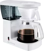 Kavos aparatas Melitta Excellent 4.0, Lašelinis kavos virimo aparatas, 1,25 l, Malta kava, 1455 W, Juoda, Balta