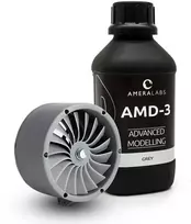 Derva 3D spausdinimui AMD-3 1L pilka AMERALABS