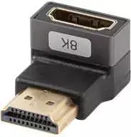ADAPTER HDMI(M)->HDMI(F) 8K KAMPINIS DÓŁ ALUMINIUM Sidabrinis LANBERG