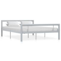 Lovos rėmas, pilkos ir baltos spalvos, 120x200cm, metalas