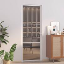 us durys, baltos, 76x201,5cm, ESG stiklas ir aliuminis
