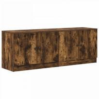 Lovos spintelė su durimis 2 pcs Rūkytas Ąžuolas 66 x 35 x 48 cm