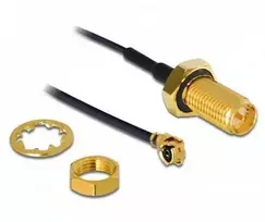 Oem Perėjimas – U.FL (IPEX) į RP-SMA lizdą – tiesus adapteris su 200 mm kabeliu
