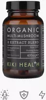 KIKI Health Organic Multi-Mushroom - 8 Funkcinių Grybų ekstraktų kompleksas- stipraim imunitetui, 60 vegkapsulių