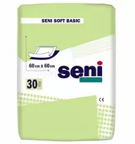 T.Z.M.O SENI Soft vienkartiniai paklotai BASIC 60x60 cm, 30 vnt.
