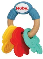 Nuby MORDEDOR madera y silicona llaves 3m+ 1 u