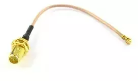 Oem Perėjimas – U.FL (IPEX) į RP-SMA lizdą – tiesus adapteris su 100 mm kabeliu
