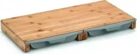 Bamboo Pjaustymo lenta su ištraukiamais padėklais, bambuko virtuvės priedas - 50 x 28,5 x 4,5 cm, ZELLER