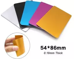 Oem Aliuminio vizitinė kortelė graviravimui - juoda - 54x86mm -