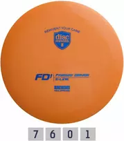 Orange Diskgolfo diskas Fairway Driver S-LINE FD1 Oranžinis