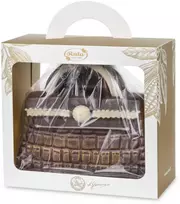 Rūta Dekoruota juodojo šokolado (50 %) figūra „Rankinė“, 400g
