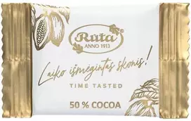 Juodasis šokoladas (50 %) „Rūta 1913“, 500g