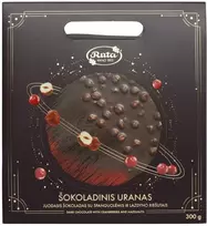 Rūta Juodasis šokoladas su spanguolėmis ir lazdyno riešutais „Šokoladinis Uranas“, 300g