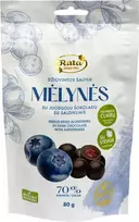 Rūta Džiovintos šaltyje mėlynės su juoduoju šokoladu (70 %). Su saldikliais, 80 g