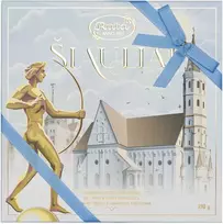 Rūta Šokoladinių saldainių ir šokolado rinkinys „Šiauliai”, 210 g