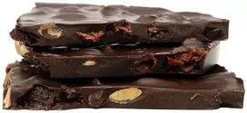 Rūta Juodasis šokoladas (55 %) su migdolais ir vyšniomis, 2kg