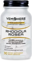 VemoHerb Rhodiola Rosea (Rausvosios rodiolės ekstraktas) 90 kaps.