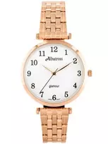 MOTERIŠKAS LAIKRODIS ALBATROSS Glamour ABBB97 (za537c) rose auksinis/baltas