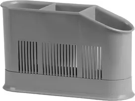 Dėklas stalo įrankiams džiovinti pilkos spalvos 21x7x13 cm Domotti 698566