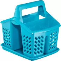 Dėklas stalo įrankiams džiovinti mėlynos spalvos 17x14x18 cm Domotti 229433