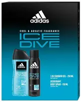 Adidas Ice Dive - deodorant spray 150 ml + 3in1 dušo želė 250 ml