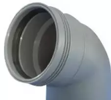 Wavin PP alkūnė 67 laipsnių Ø 50 mm pilka