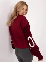 Italy Moda Megztinis-MI-BL-M5975.26P-bordo