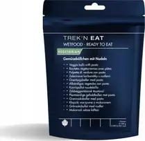 „Trek N Eat“ daržovių kukuliai padaže su makaronais-RTE 350g [Veggie rutuliukai su makaronais-RTE]
