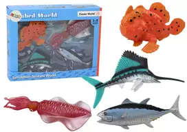 Lean Toys Jūros gyvūnų figūrėlių rinkinys (4 vnt.)