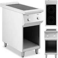 Royal Catering 2 degiklių laisvai pastatoma indukcinė viryklė ant atviro pagrindo 400 V 8500 W