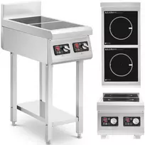 Royal Catering 2 degiklių laisvai pastatoma indukcinė viryklė 400 V 2 x 3500 W
