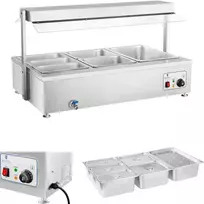 Bain-marie laisvai pastatomas vandens šildytuvas su čiaupu 6 x GN 150mm 55L Royal Catering