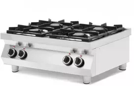4 degiklių stalinė dujinė viryklė Kitchen Line 2x 6kW 2x 3,5kW Hendi 227381