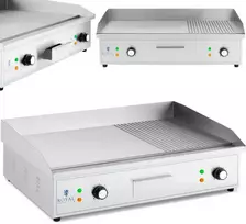 Royal Catering Elektrinė grilis, lygi, griovelio plokštė, 727 x 420 mm, 4400 W