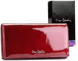 Natūralios odos moteriška piniginė Pierre Cardin 05 LINE 102, raudona
