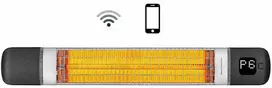 4IQ Infraraudonųjų spindulių šildytuvas “Tora - WiFi” 2500W, juodas