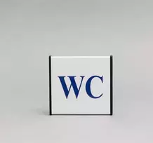 Ženklas informacinis 1.22 WC, 93x93mm !