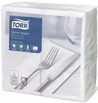 Servetėlės Tork (477554), vakarienės, 2 sluoksniai, 150vnt., baltos spalvos