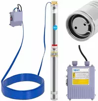„Hillvert“ nerūdijančio plieno giluminio gręžinio siurblys, 13 800 l/val., iki 76,4 m gylio