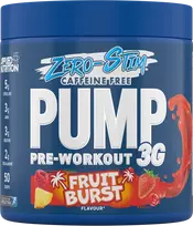 Applied Nutrition Pump 3G Zero Stim Caffeine Free Pre Workout 375 g. (Fruit Burst skonis)