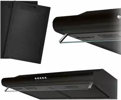 Po spintele montuojamas virtuvės gartraukis – 60 cm absorbcinis Berdsen BE-10-A juodas
