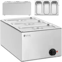 Royal Catering Bain-marie elektrinis šildytuvas 3 x GN 1/3 640 W