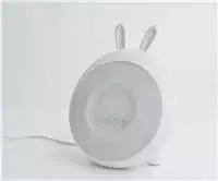 Vaikiška lempa „Rabbit & Friends“ su žadintuvu | Balta