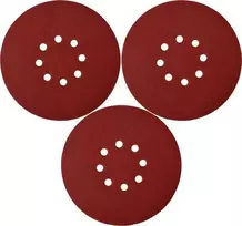 Toya Sa Poland Šlifavimo popierius {velcro) apvalus | su skylėm | 180 mm / P180 | 3 vnt. (YT-83466)