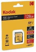 Atminties kortelė Kodak Karta Emtec SDXC 128GB Class 10 UHS-I/U3 (EKMSD128GXC10HPRK)