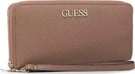 Guess, Alby, Tekstilinė piniginė, SLG su dideliu užtrauktuku, rusvai geltona, Moterims