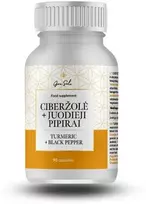 Grasole CIBERŽOLĖ + JUODIEJI PIPIRAI, maisto papildas, 90 kaps.