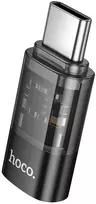 Adapteris USB C to Lightning Hoco UA36D transparent juodas