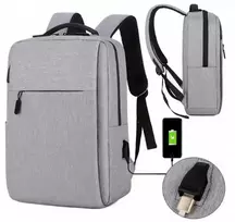 Eu Sandelis Nešiojamojo kompiuterio kuprinė su USB pilka PL154SZ